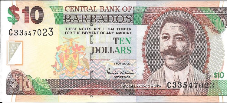 Billetes - America - Barbados - 68 - sc - 2007 - 10 dolares - num.ref: C33547023 - Click en la imagen para cerrar