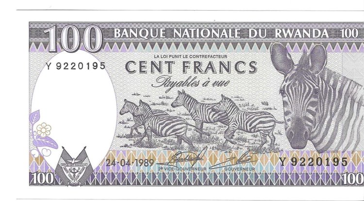 Billetes - Africa - Ruanda - 19 - SC - 1989 - 100 francos - Num.ref: Y9220195 - Click en la imagen para cerrar