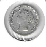 Monedas - Asia - Hong Kong - 5 - 1888 - 5 cent - plata