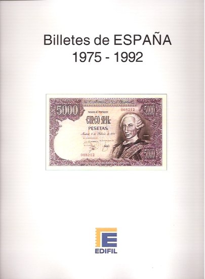 Material - Hojas album billetes España - Juan Carlos I (1975 - 1992) - Click en la imagen para cerrar