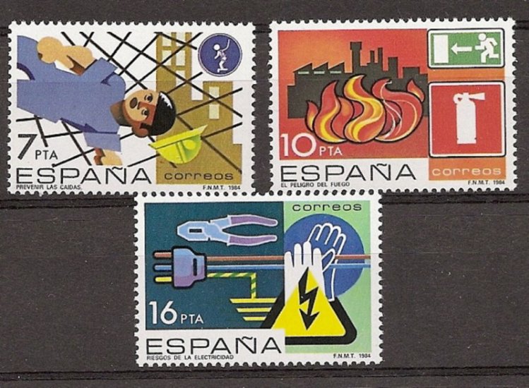 Sellos - Países - España - 2º Cent. (Series Completas) - Juan Carlos I - 1984 - 2732/34 - ** - Click en la imagen para cerrar