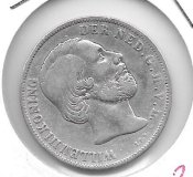 Monedas - Europa - Holanda - 93 - 1860 - gulden - plata