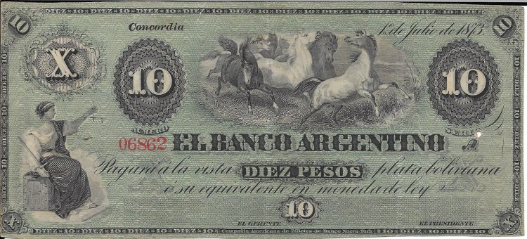 Billetes - America - Argentina - S1461 - MBC+ - 1873 - 10 Pesos - Concordia - num ref:06862A - Click en la imagen para cerrar