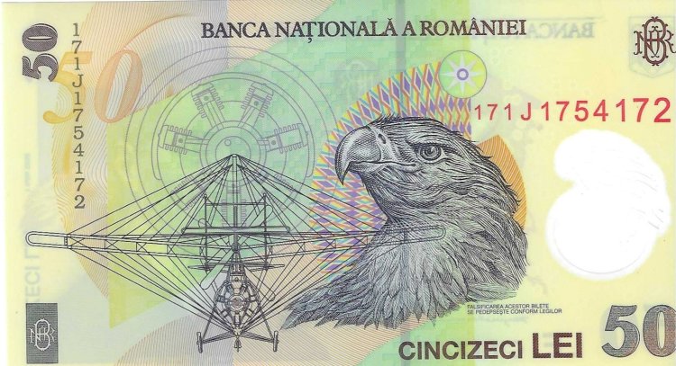 Billetes - Europa - Rumania - 120 - SC - 2017 - 50 lei - Num.ref: 171J1754172 - Click en la imagen para cerrar