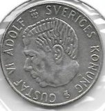 Monedas - Europa - Suecia - 826 - Año 1961 - Corona