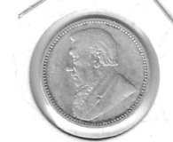 Monedas - Africa - Sudafrica - 4 - 1895 - 6 pence - plata