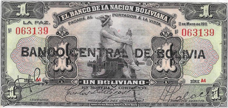 Billetes - America - Bolivia - 112 - ebc - 1929 - boliviano - Num.ref: 063139 - Click en la imagen para cerrar