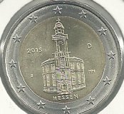 Monedas - Euros - 2€ - Alemania - Año 2015 - Hessen - 1 moneda