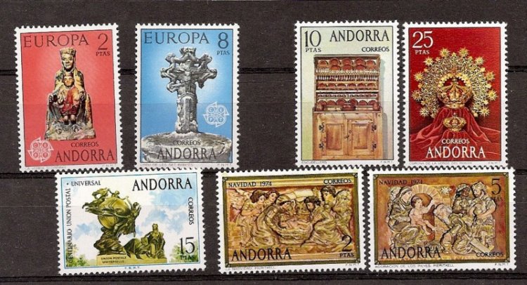 Andorra - Correo Español - Años completos - 1974 - ** - Click en la imagen para cerrar