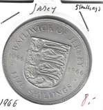 Monedas - Europa - Jersey - 28 - 1966 - 15 shillings