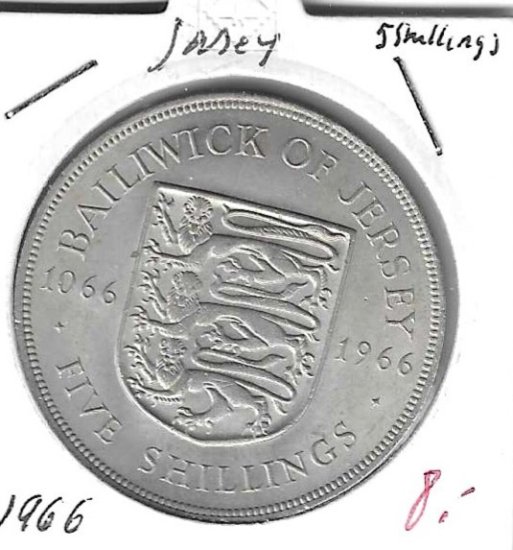 Monedas - Europa - Jersey - 28 - 1966 - 15 shillings - Click en la imagen para cerrar