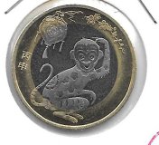 Monedas - Asia - China - 83102 - 2016 - 10 yuan