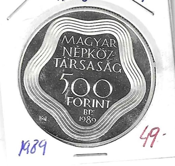 Monedas - Europa - Hungria - 671 - 1989 - 500 forint - Click en la imagen para cerrar