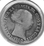 Monedas - EspaÃ±a - Isabel II (1833 - 1868) - 317 - 1853 - 2 Reales - Plata