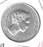 Monedas - Europa - Luxemburgo - 52 - 1963 - 100 francos - plata