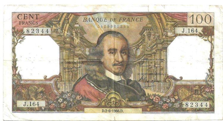 Billetes - Europa - Francia - 149 - mbc - 1966 - 100 francos - Num.ref: 82344 - Corneille - Click en la imagen para cerrar