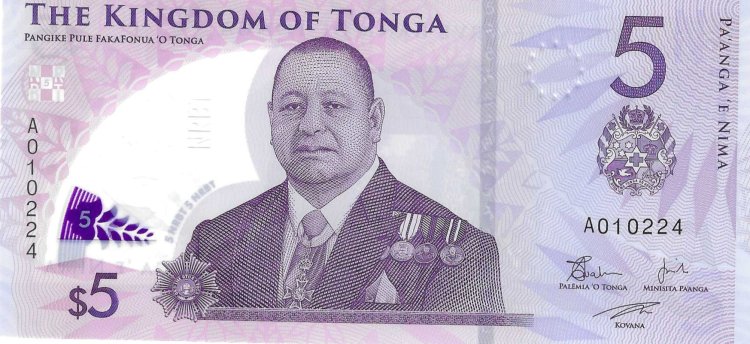 Billetes - Oceania - Tonga - w51 - SC - 2023 - 5 pa'anga - Num.ref: A10224 - Click en la imagen para cerrar