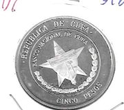 Monedas - America - Cuba - 36 - 1975 - 5 pesos - plata