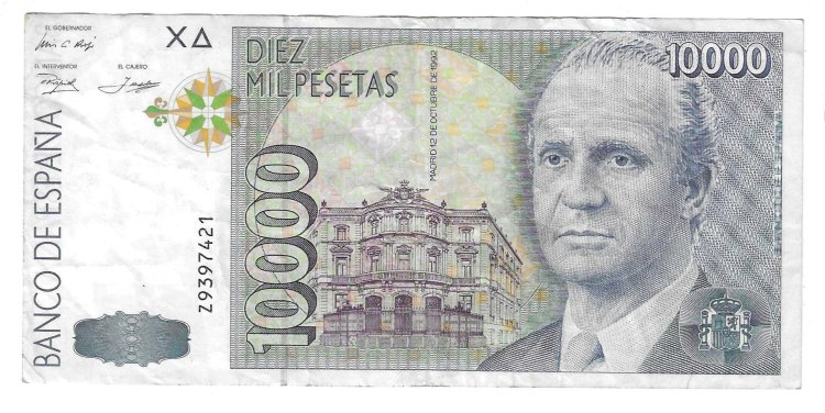 Billetes - EspaÃ±a - Juan Carlos I (1975 - 2014) - 10000 ptas - 545 - MBC - 1992 - Num.ref: Z9397421 - Click en la imagen para cerrar