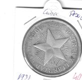 Monedas - America - Cuba - 15.2 - 1933 - peso - plata