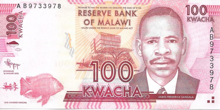 Billetes - Africa - Malawi - 59a - SC - AÃ±o 2012 - 100 kwacha - num. ref: 9733978 - Click en la imagen para cerrar