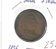 Monedas - Europa - Suecia - 642 - 1836 - 1 skilling