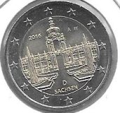 Monedas - Euros - 2€ - Alemania - SC - Año 2016 - Sachsen