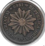 Monedas - America - Uruguay - 12 - 1869 - 2 ctm