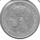 Monedas - EspaÃ±a - Alfonso XIII ( 17-V-1886/14-IV) - 71 - 1896 - Peseta - Plata