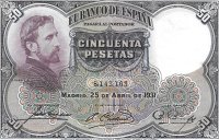 Billetes - España - Alfonso XIII (1886 - 1931) - 375 - mbc - Año 1931 - 50 pesetas - ref: 6163053