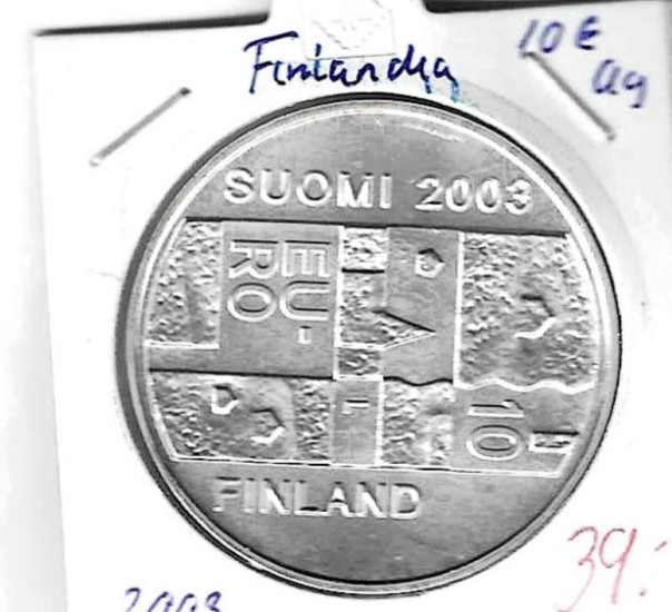 Monedas - Europa - Finlandia - 110 - 2003 - 10 euros - plata - Click en la imagen para cerrar