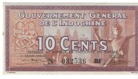 Billetes - Asia - Indochina Francesa - 85c - EBC - 10 ct - Num.ref: 032535