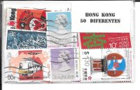 Sellos - Paqueteria - Paises - Asia - Hong Kong - - 50 sellos diferentes