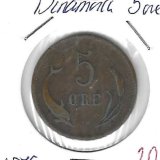 Monedas - Europa - Dinamarca - 794.1 - 1875 - 5 ore