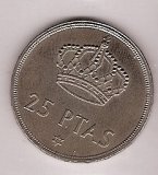 Monedas - España - Juan Carlos I (pesetas) - 1975 *77 - 025 pesetas