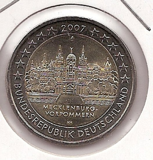 2€ - Alemania - SC - Año 2007 - Mecklenburg-Vorpommern 1 moneda - Click en la imagen para cerrar