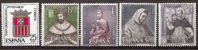 Sellos - Países - España - 2º Cent. (Series Completas) - Estado Español - 1963 - 1521/25 - ** - Click en la imagen para cerrar