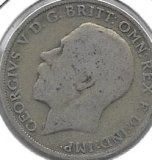 Monedas - Europa - Gran Bretaña - 818.1a - Año 1921 - 1/2 Corona