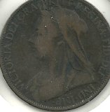 Monedas - Europa - Gran Bretaña - 790 - Año 1900 - Penny