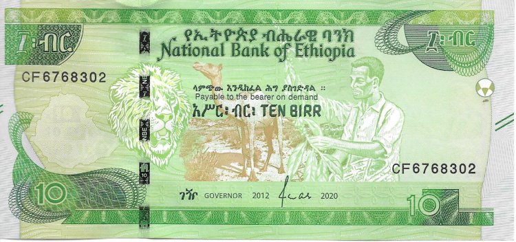 Billetes - Africa - Etiopia - W55 - S/C - 2020 - 10 Birr - num ref: CF6768302 - Click en la imagen para cerrar