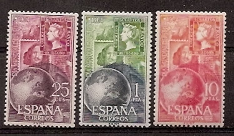 Sellos - Países - España - 2º Cent. (Series Completas) - Estado Español - 1964 - 1595/97 - ** - Click en la imagen para cerrar