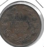 Monedas - Europa - Finlandia - 14 - 1905 - 10 pennia