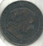 Monedas - España - Isabel II (1833 - 1868) - 84 - Año 1868 - 1 Ctm - Sevilla