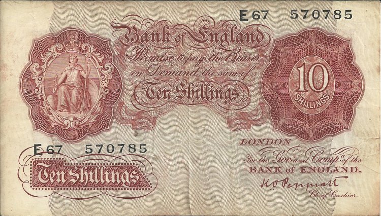 Billetes - Europa - Inglaterra - ----- - bc+ - Año ----- - 19 shillings - Click en la imagen para cerrar