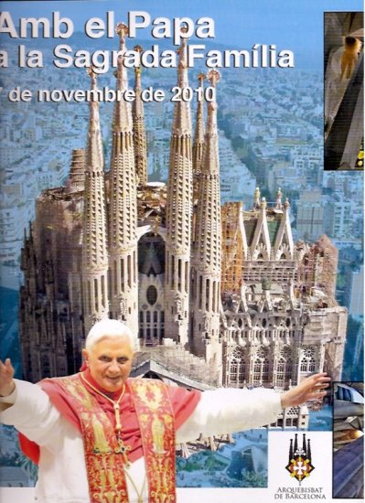 Art. visita Papa a Barcelona - documento filatélico - Click en la imagen para cerrar