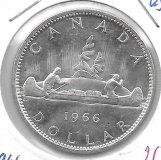 Monedas - America - Canada - 69.1 - 1966 - dollar - plata