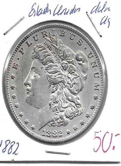 Monedas - America - Estados Unidos - 110 - 1882 - dollar - plata - Click en la imagen para cerrar