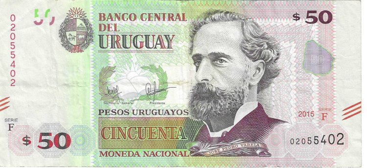 Billetes - America - Uruguay - 96 - mbc - 2015 -50 pesos - Num.ref: 02055402 - Click en la imagen para cerrar