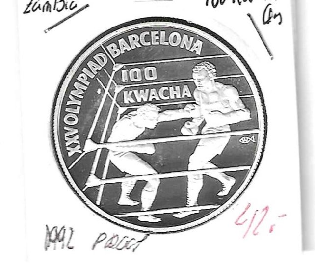 Monedas - Africa - Zambia - 28 - 1992 - 100 kwacha - plata - Click en la imagen para cerrar