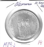 Monedas - Europa - Alemania - 171 - 1989J - 10 marcos - plata